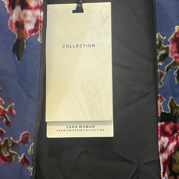 NWT Zara Floral Velvet Burnout Kimono - Women Size M - Multicolored - Picture 4 of 9